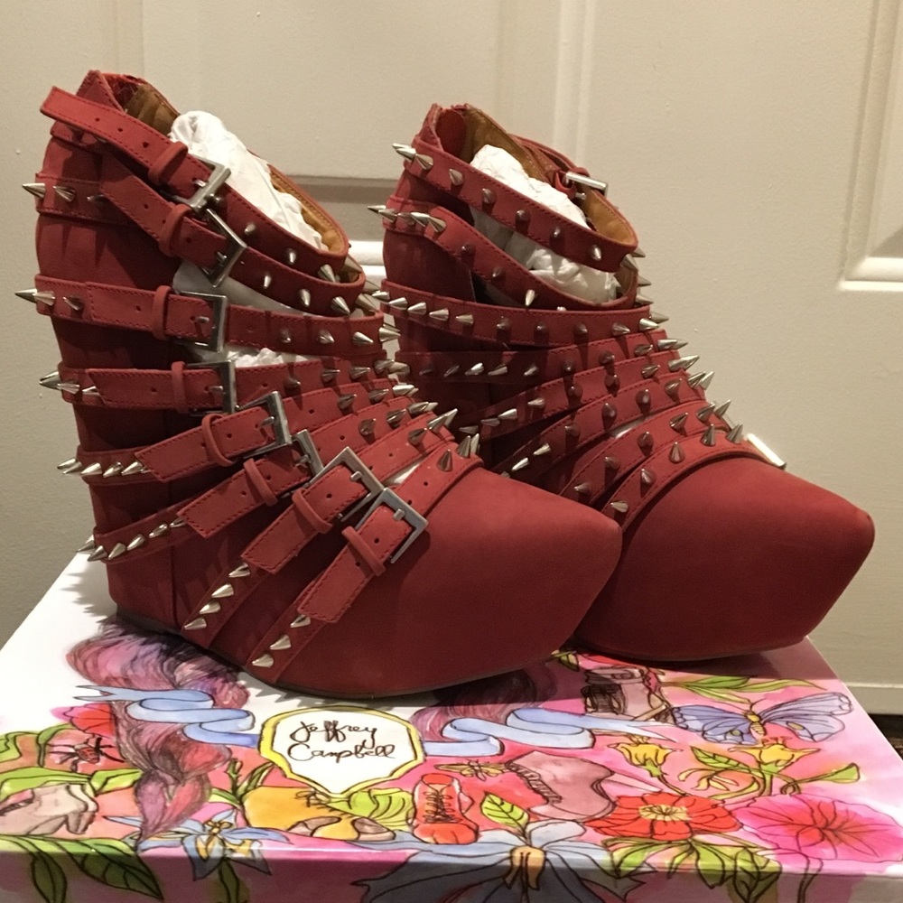 Jeffrey Campbell Zip 2 Studded Wedges